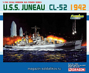 Сборные фигуры из пластика Д Корабль U.S.S. JUNEAU CL-52, 1942 (1/700) Dragon - фото