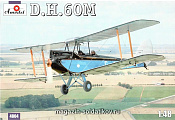 Сборная модель из пластика de Havilland DH.60M Metal Moth учебный самолет Amodel (1/48) - фото
