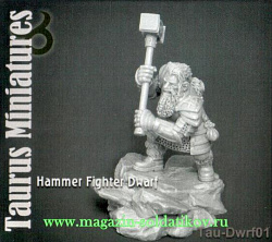 Hammer fighter dwarf, 28 mm,Taurus Miniatures