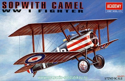 Сборная модель из пластика Самолёт Sopwith Camel WWI Fighter (1:72) Академия