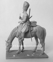 Сборная миниатюра из металла Сапер драгунских полков, Франция. 54 мм, Chronos miniatures - фото