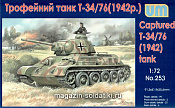 Сборная модель из пластика Трофейный танк T-34-76, 1942г. UM (1/72) - фото