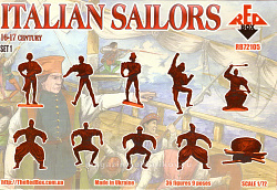 Солдатики из пластика Итальянские моряки, XVI-XVII вв..Набор №1 (1:72) Red Box