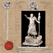 Сборная миниатюра из смолы Torhild (fighting shaman), 75 mm (1:24) Medieval Forge Miniatures - фото
