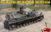 Сборная модель из пластика Средний танк Pz.Kpfw.3 Ausf.B w/Crew, MiniArt (1/35) - фото