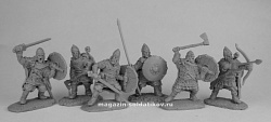 Фигурки из смолы Войско Святослава (6 фигур), 40 мм, Три богатыря