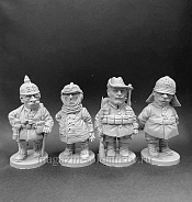WWI: Германская армия, набор №3 - комплект шаржевых фигур из 4-х штук - фото