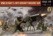Солдатики из пластика WWII US Navy & Anti-Aircraft Machine-Gun (1/72) Strelets - фото