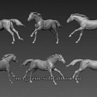 Сборная миниатюра из смолы Лошадь №2, 54 мм, Chronos miniatures