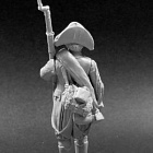 Сборная миниатюра из смолы Рядовой егерских полков (2 вар.голов, 2 вар. рук) Россия 1799, 54 мм, Chronos miniatures