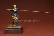Сборная фигура из смолы SM 75-004 Пикинёр шведской пехоты. Северная Война 1700-1721, 75 мм, SOGA miniatures - фото