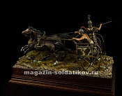 Сборная фигура из металла Achaean chariot 15 с. в.с., 54 мм, Alive history miniatures - фото
