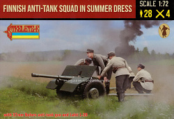 Солдатики из пластика Finnish Anti-Tank Squad in Summer Dress (1/72) Strelets
