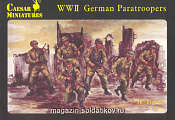 Солдатики из пластика Немецкие парашютисты. Вторая мировая война (1/72) Caesar Miniatures - фото