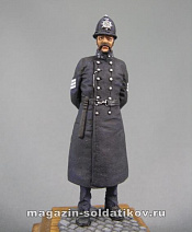 Сборная фигура из металла Английский полицейский 54 мм, Chronos miniatures - фото