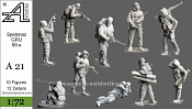 Сборные фигуры из смолы Спецназ ГРУ 90-е годы , 1:72, Alex miniatures - фото