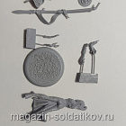 Сборная миниатюра из смолы Эльф. Боевой танцор-копьеносец, 28 мм, Золотой дуб