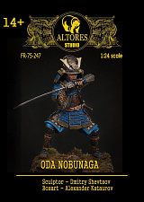 Сборная миниатюра из смолы Ода Нобунага (самурай), 75 мм, Altores studio, - фото