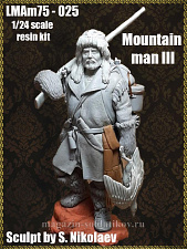 Сборная миниатюра из смолы Mountain Man III, 75 мм, Legion Miniatures - фото