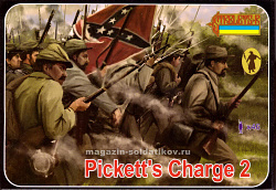 Солдатики из пластика Pickett's Charge 2 Gettisburg (1/72) Strelets