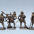 Фигурки из металла Пираты, набор №2 (латунь) 6 шт, 40 мм, Солдатики Публия