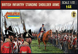 Солдатики из пластика British Infantry Standing Shoulder Arms, (1/72) Strelets