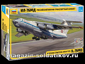Сборная модель из пластика Российский военно-транспортный самолет «Ил-76МД» (1/144) Звезда - фото