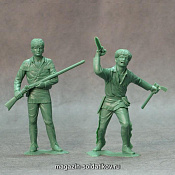 Сборные фигуры из пластика Американские скауты,набор из 2-х фигур, №1 (150 мм) АРК моделс - фото