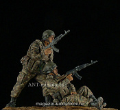 Сборная миниатюра из смолы The officers of group «A» of Spetsnaz of FSB. Russia .1995 (1/35), Ant-miniatures - фото