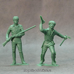 Сборные фигуры из пластика Американские скауты,набор из 2-х фигур, №1 (150 мм) АРК моделс