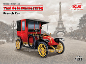 Сборная модель из пластика Марнское такси (1914 г.), Французский автомобиль (1:35) ICM - фото