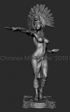 Сборные фигуры из металла Миры Фэнтези: Жрица, 54 мм, Chronos miniatures - фото