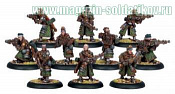Сборная миниатюра из металла и смоллы Mercenary Steelhead Riflemen (10 models) BOX Warmachine - фото