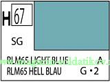 Краска художественная 10 мл. RLM65 голубая светлая, полуглянцевая, Mr. Hobby