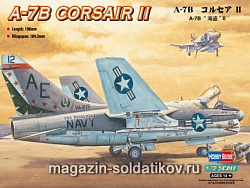Сборная модель из пластика Самолет A-7B Corsair II (1/72) Hobbyboss