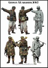 Сборные фигуры из смолы ЕМ 35112 Солдаты СС, 2014 г., 1/35 Evolution - фото