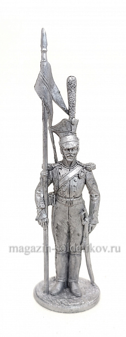 Миниатюра из олова Рядовой армейского уланского полка. Россия, 1810-14 гг. 54 мм EK Castings
