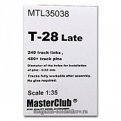 Металлические траки для T-28, 1/35 MasterClub - фото