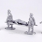 Сборные фигуры из металла Санитары, набор: 5 фигур + носилки, 1918-1922 гг. 28 мм, Figures from Leon