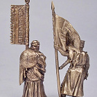 Солдатики из металла Крестовые походы. Знаменосцы (латунь), 2 шт, 40 мм, Солдатики Публия