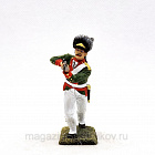 Миниатюра из олова Рядовой мушкетерского полка 1780-90 годы, Россия, 54 мм, Студия Большой полк