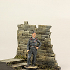 Подставки для фигур и диорам База крашеная: лестница со стеной, Магазин Солдатики