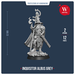Сборные фигуры из смолы Inquisitor Albus Grey, 28 мм, Артель авторской миниатюры «W»