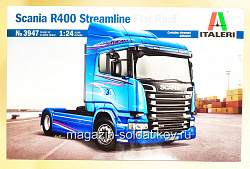 Сборная модель из пластика ИТ Грузовик Scania R400 "Streamline” Flat Roof (1/24) Italeri