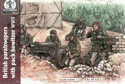 Солдатики из пластика АР 036 Британские десантники с гаубицей Pack Howitzer. ВМВ (1:72) Waterloo