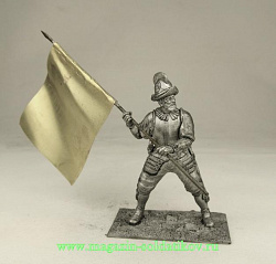 Миниатюра из металла Испанский знаменосец, 54 мм, Магазин Солдатики