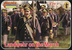 Солдатики из пластика Landwehr on the March (1/72) Strelets