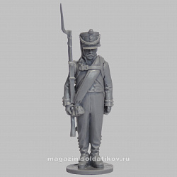 Сборная миниатюра из смолы Унтер-офицер мушкетерской роты, Россия 1808-1812 гг, 28 мм, Аванпост