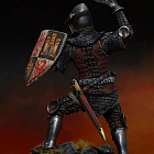 Сборная фигура из смолы Medieval knight 14c, 75 mm. Mercury Models