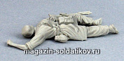 Сборная миниатюра из смолы Убитый германский парашютист (1/35) 5.45 - фото